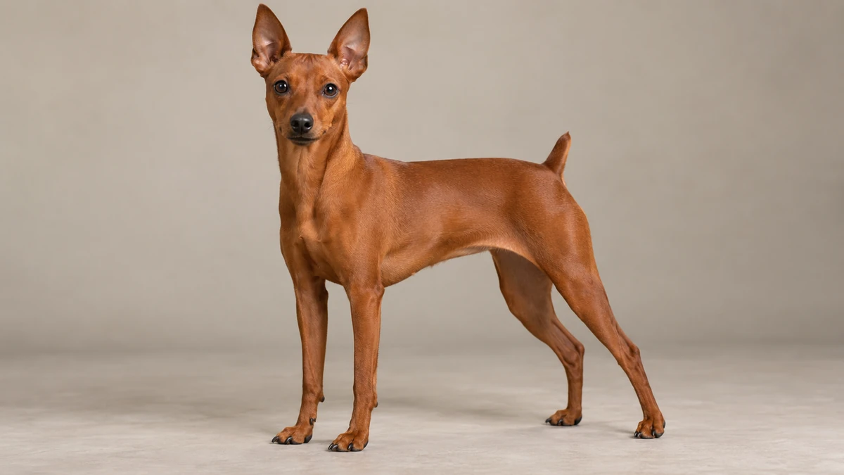 Pincher köpek — açık kızıl renk