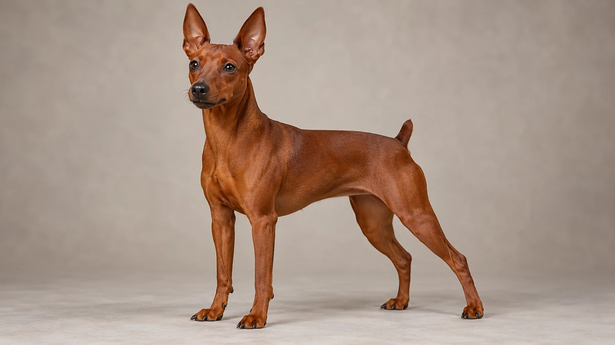 Pincher köpek — koyu stag red renk